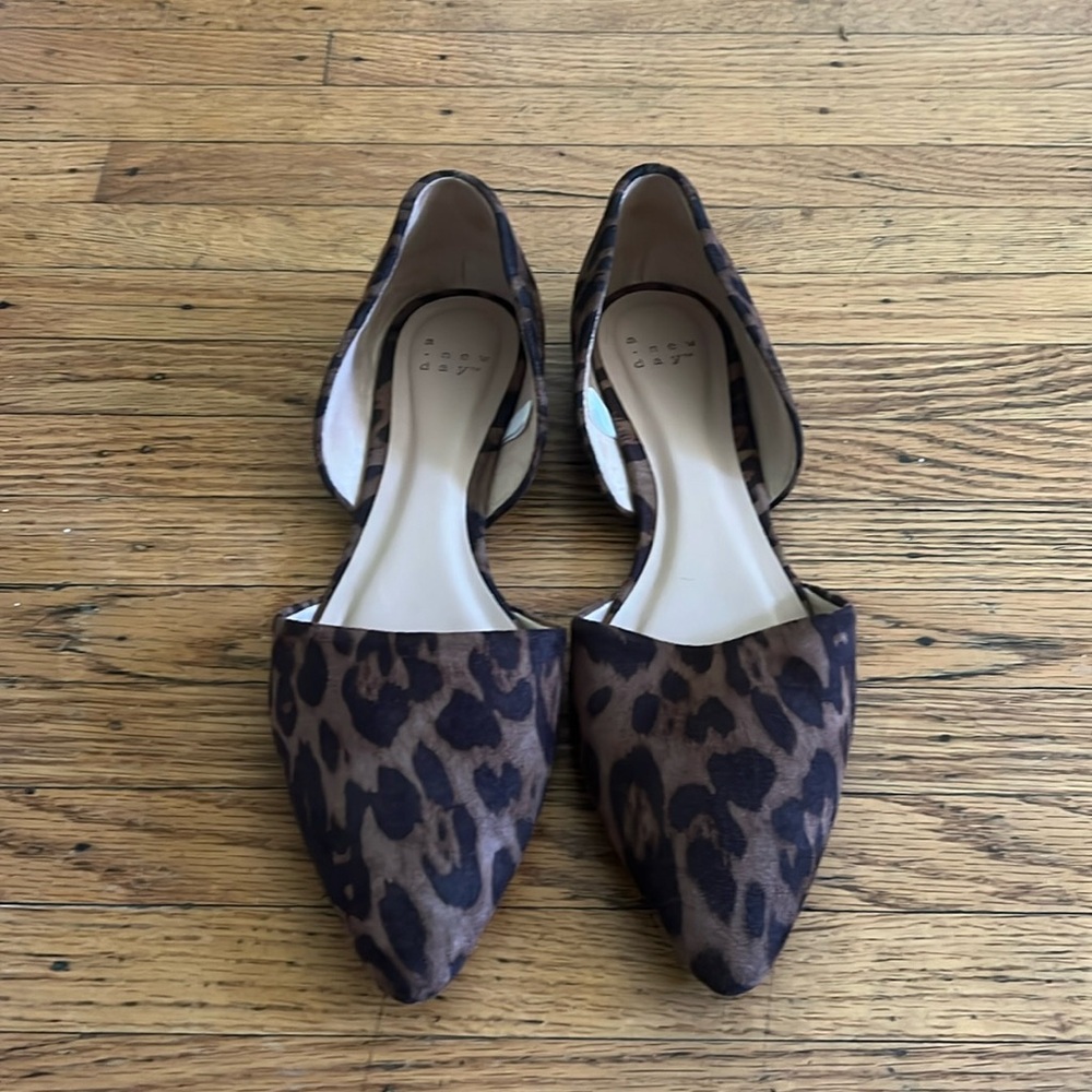 A New Day Flats Pointed Toe Cheeta Print Flats 11